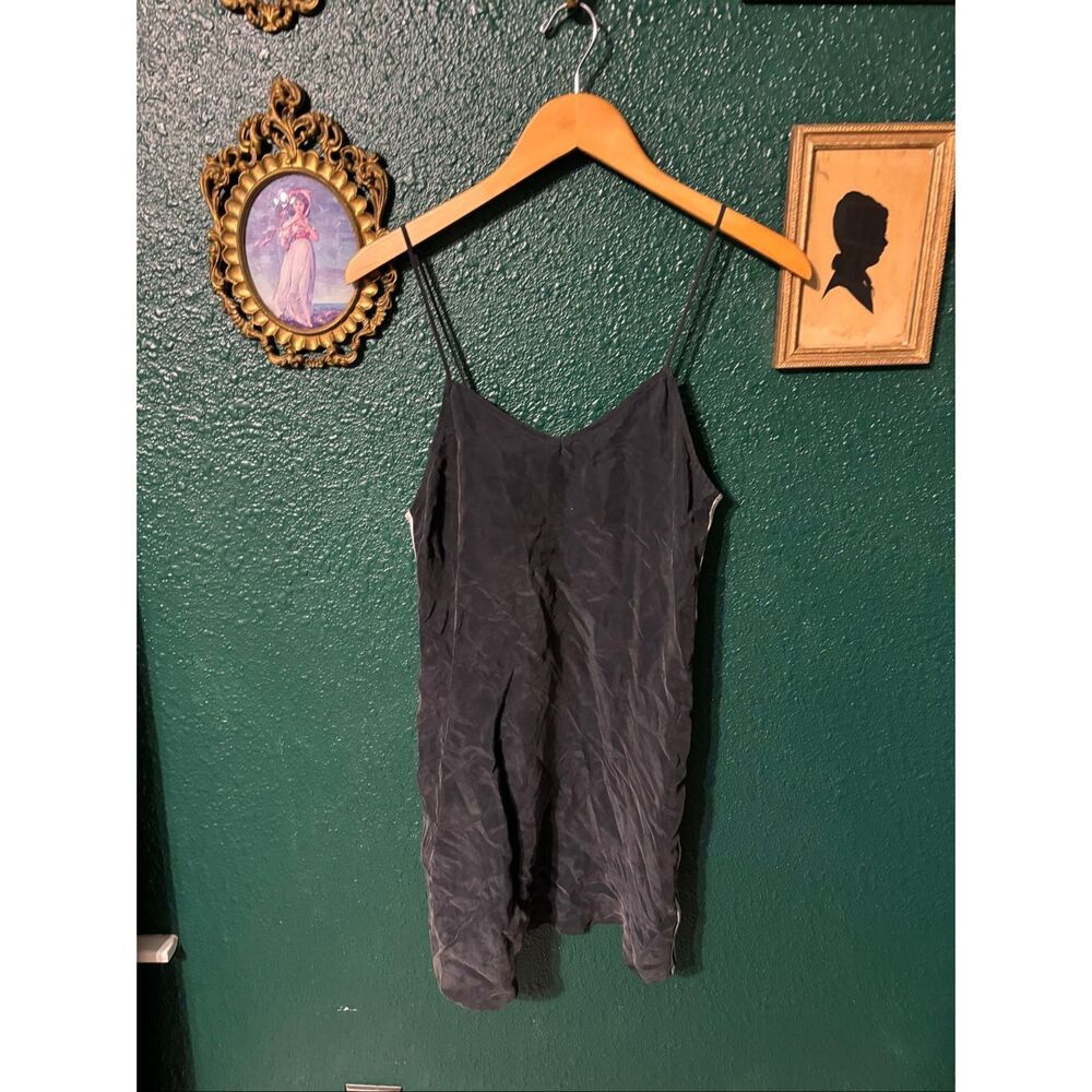 Women's Tribe Kelley Blue Side Stripe Sleeveless Slip Mini Dress Medium M